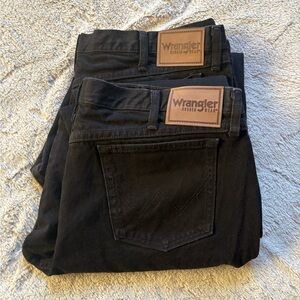 38x30 Wrangler Men’s Straight Black Jeans